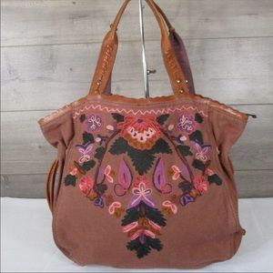Lucky Brand Embroidered Tote Very BOHEMIAN!